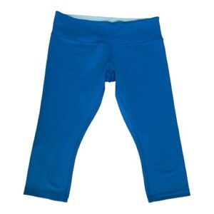 Lululemon Athletica Vibrant Blue and light blue Reversible Capris